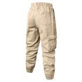 thumbnail image 5 of IAJDKMEK Men's Cotton Cargo Pants - Loose Fit Multi-Pocket Work Trousers and Hiking Pants for Casual Wear and Active Lifestyle,Khaki M, 5 of 8