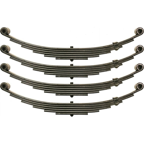 LIBRA Trailer Leaf Spring 6 Leaf Double Eye 3500# Cap for 7000# 7K Axle -Set 4