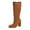 Brown, variant on Boots for Women,Knee High Boots with Heel and Side Zipper Ankle Strap Durable Non Sole Versatile Fashion Footwear Comfortable Casual Dress,Knee High Boots Women,Brown,8