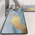 thumbnail image 2 of Kitchen Rugs Sets Of 2,Blue Marble Gold Pattern Anti Fatigue Kitchen Mat Rugs Non Slip Washable,Decorative Kitchen Floor Mats for Kitchen,Sink,Laundry,17"x47"+17"x47", 2 of 5
