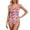 Pink, variant on One Piece Swimsuits for Women Ruched Tummy Control Bathing Suits Modest Full Coverage Swimwear