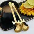 thumbnail image 1 of Tableware Category Stainless Steel Guitar Spoon for Coffee Stirring Spoon Plated Ice Bar Music Bar Spoon Small Idea, 1 of 6