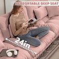 thumbnail image 3 of POVANLI 173.2" 4 Seater Modular Sectional Sofa, Large L Shaped Sectional Fluffy Couch with 1 Ottoman, Deep Seat Sofas for Living Home, 3 of 9