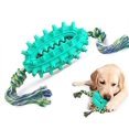 thumbnail image 3 of Dog Toothbrush Molar Tool Chewing Teeth Brushing Cleaning Interactive Toy Retractable Suitable for Aggressive Chewing Dog Breeds ï¼ˆ Green ï¼‰, 3 of 8