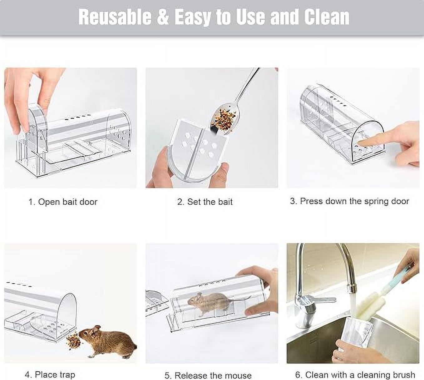 Treamon Humane Mouse Traps, 4 Count photo 3