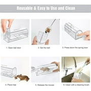 Treamon Mouse Traps Indoor, Humane Rodent Traps, 4 Count