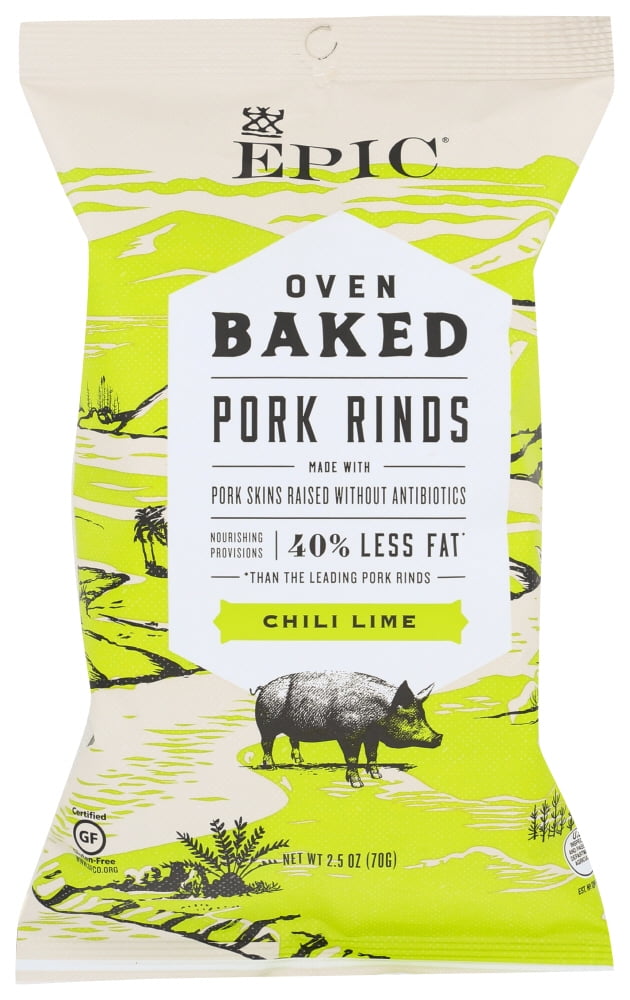 Epic Chili Lime Oven Baked Pork Rinds , 2.5 Oz