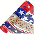 thumbnail image 2 of 1 Roll 5 Yards Festive Gift Ribbon,2.5In Wide Wired Edge Ribbon Ribbon for Craft,Wreath,Gift Wrapping Independence Day Ribbon Easter Xmas Themed Decor Bouquet Craft Supplies, 2 of 6