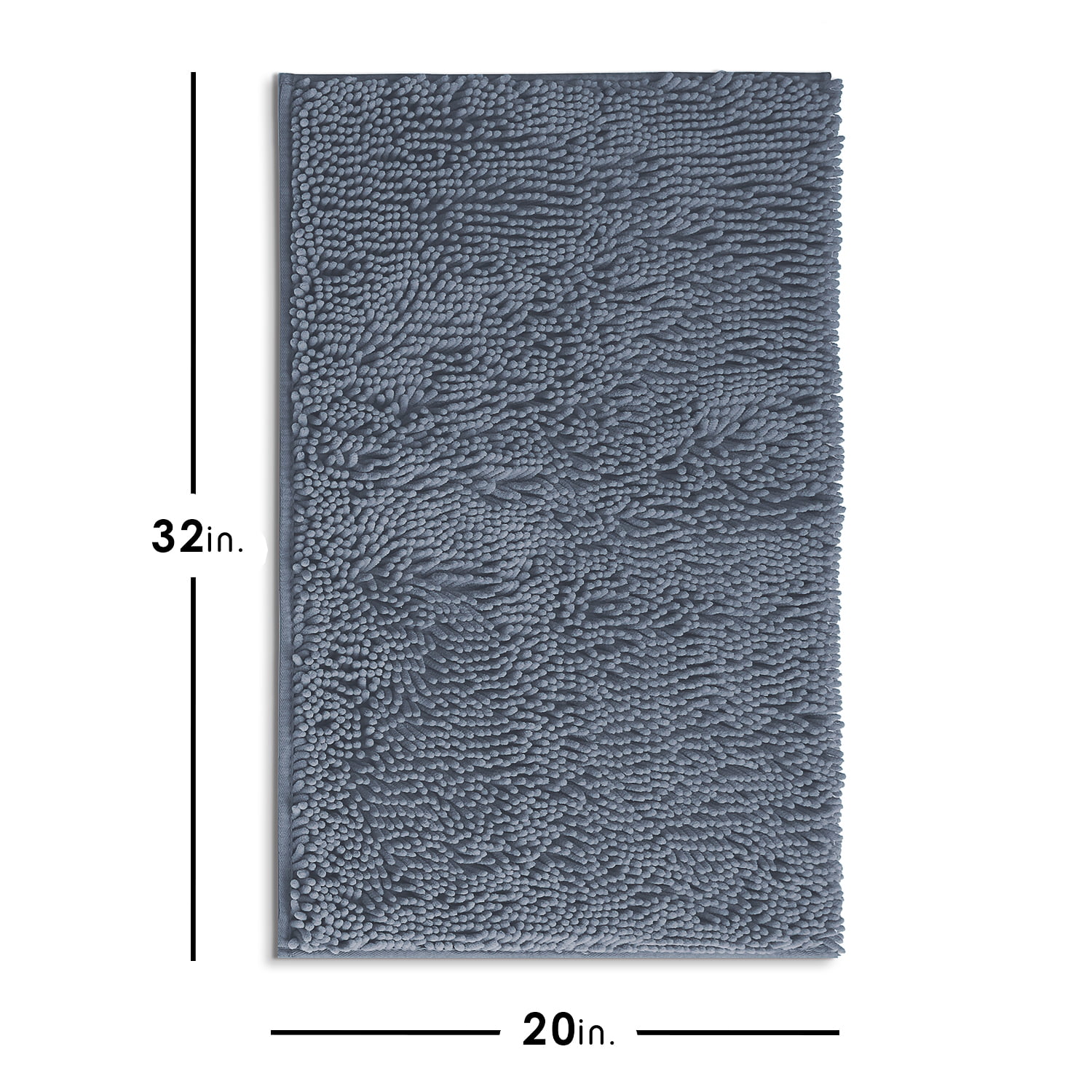 Lammaloe Chenille Bathroom Rugs Non Slip Bath Mat, 24×36 Ultra Absorbent, Bath Mats for Bathroom, Navy