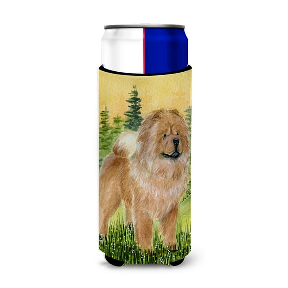 Caroline's Treasures SS7004MUK Chow Chow Ultra Hugger for slim cans, Slim Can, multicolor