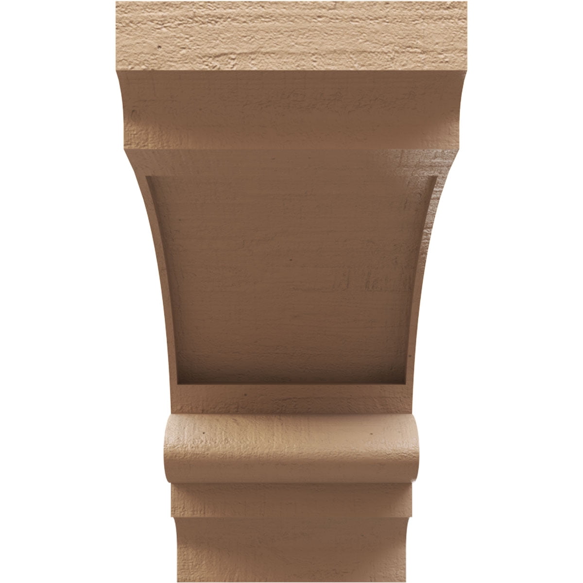 12"W x 36"D x 24"H Classic Diane Rough Cedar Woodgrain TimberThane Corbel, Primed Tan