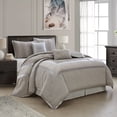 thumbnail image 2 of Lanco Emma Floral 6-Piece Comforter Set, Grey, California King, Fill Polyester, Geometric, 2 of 7