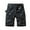 Black, variant on Odeerbi Cargo Bermuda Shorts for Men Stripe Work Shorts Mid Waist Multi Pocket Pants 2025 Casual Shorts Black