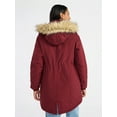 thumbnail image 4 of Time and Tru Women's and Women's Plus Hooded Anorak Jacket with Faux Fur Trim, Heavyweight, Sizes XS-2X, 4 of 6