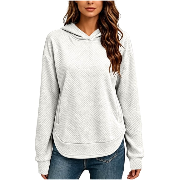 BUIGTTKLOP Hoodies for Women Fall Winter Long Sleeve Shirts Casual Hooded Sweatshirts with Pockets