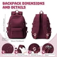 thumbnail image 4 of SYCNB High School Bookbag for Student Book Bags, College Bag Rucksack for Men Large Laptop Travel Backpack Water Resistant Casual Daypack, Lightweight Backpack for Women Simple Backpack, 4 of 8