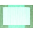 thumbnail image 1 of Ahgly Company Machine Washable Indoor Rectangle Solid Turquoise Blue Modern Area Rugs, 4' x 6', 1 of 4