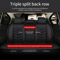 thumbnail image 6 of Tuqiang Car Seat Covers Leather Set for SEAT for Ateca/Cupra 2016-Present Airbag Safe Car Seat Covers Waterproof Full Set with Pollow and Headrest Black, 6 of 8