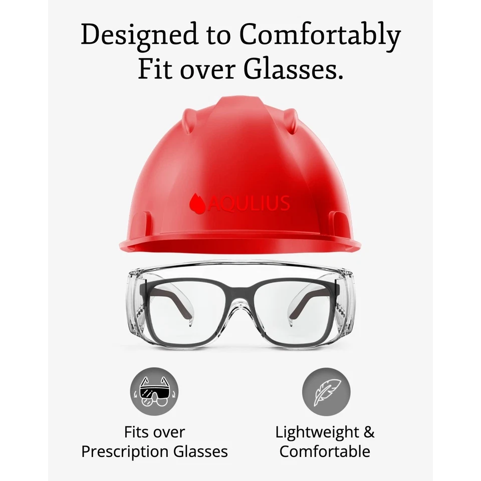CIRCLE- 3 Bulk Pack Safety Glasses Over Eyeglasses Anti-Fog Crystal Clear Otg Goggles