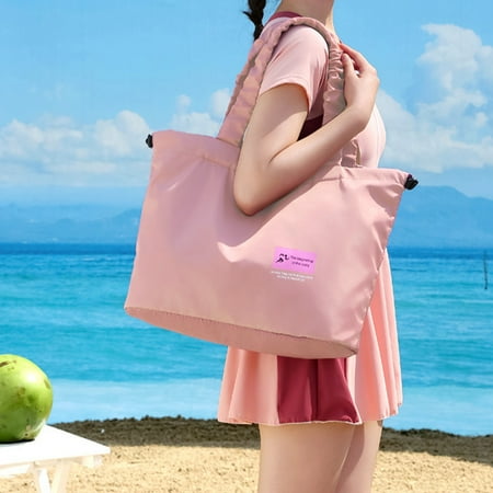 Up to 65% off! Beach Bag for Women  Large Tote Bags Waterproof Sandproof with Bottom Board Beach Tote Bag for Work Travel Swim Pool Lightning Deals Today Warehouse Deals Sale