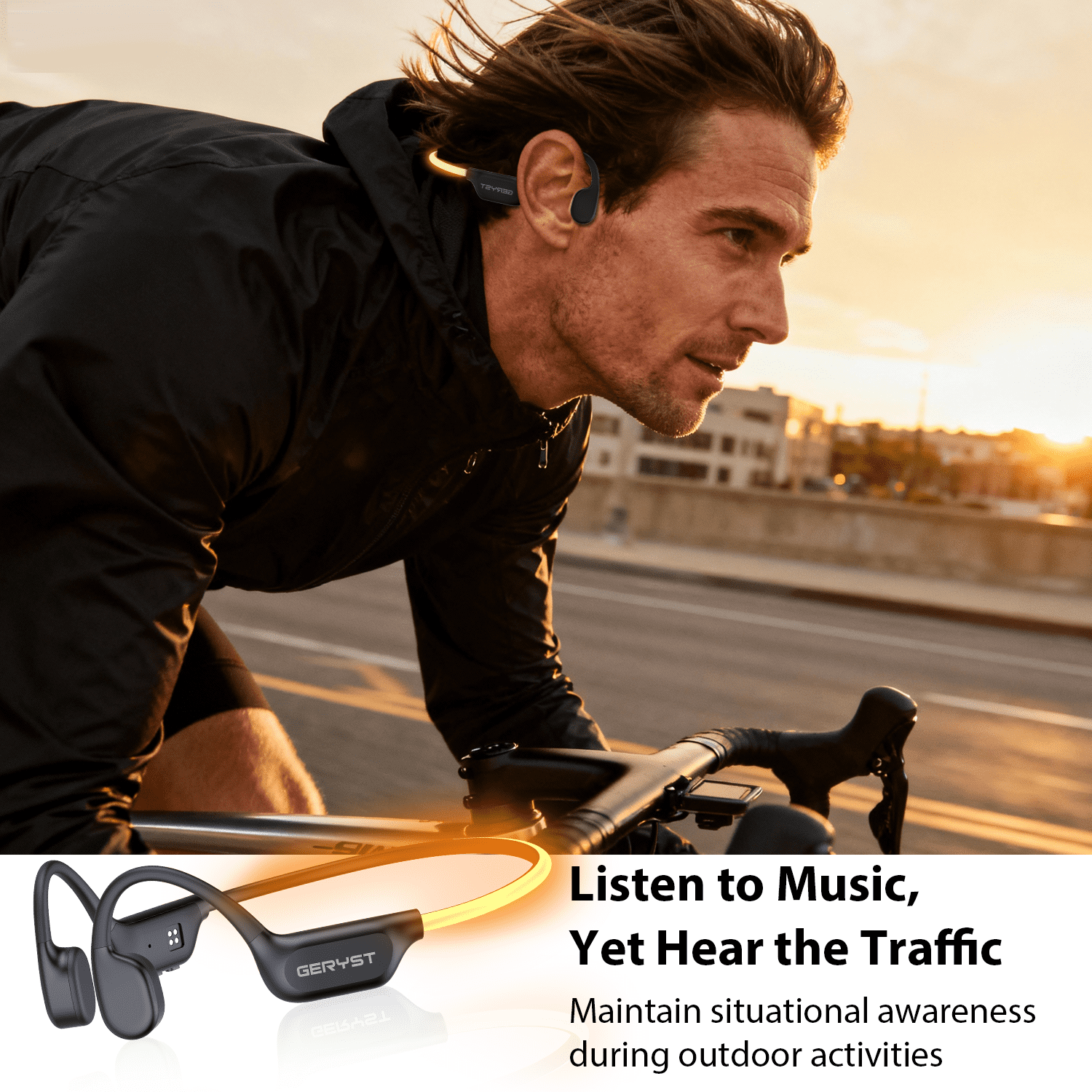 Bone Conduction Headphones Bluetooth 6.0 Open Ear Headphones with Dual Driver Sound, LED Safety Light, Game Mode & Dual Device Connection, IP67 Sport Headphone for Night Running, Cycling, Workout thumbnail 14