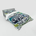 thumbnail image 3 of Ambesonne Animal Bedding Set 3 Pcs, Whales Island with Palm, Twin XL, Blue Pink and Green, 3 of 3