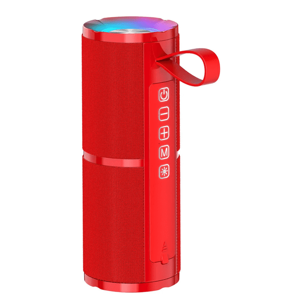 Bocina Bluetooth 5.1 Portátil 1Hora Inalámbrico con Sonido Estéreo HD Reproducción Manos Xtellar rojo
