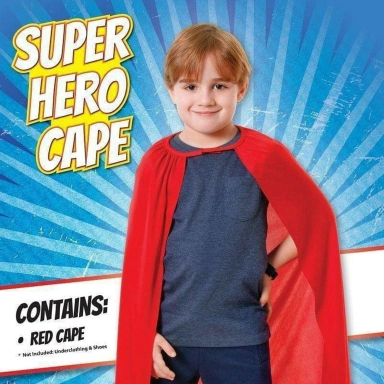 Boys Superhero Cape Red Childrens Costume Male Boys Superhero Cape Red Childrens Costume Male