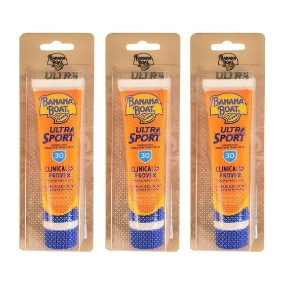 Ultra Sport Sunscreen SPF 30 - Heat, Sweat & Waterproof Sunscreen for Swimming & Sport Activities as Sun Block | Non Greasy Sunscreen in Breathable Formula | 1 OZ Per Pack, Pack of 3