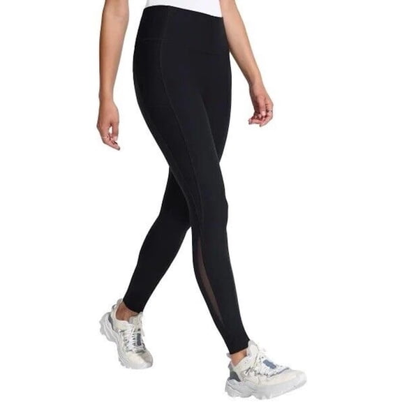Mondetta Women's Moisture Wicking High Waist Active Legging Pant, Black, Small