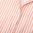 thumbnail image 4 of WILLBEST Robe de Mariée en Chiffon pour Femmes Mode Décontractée Classique Rayée Bouton Col en V Manches Mi-Longues Robe Chemise, 4 of 7