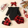 thumbnail image 5 of eczipvz Newborn Baby Girls Christmas Clothes Outfits Infant Reindeer My First Christmas Bodysuit Romper Shorts Clothing Sets Size 6-9 Months, 5 of 9