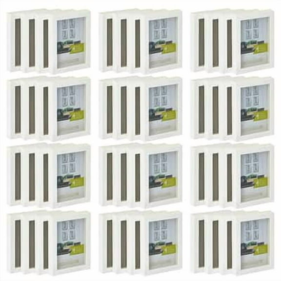 5” x 7” 4 Count (48 Total) White Shadow Box Picture Frame by Studio Decor - Display Case for Keepsakes - Mementos - Memorabilia - Bulk 12 Pack