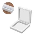 thumbnail image 2 of EeaseCA 4pcs Jewelry Brooch Breastpin Jewelry Display Box Transparent Elastic Film Jewelry Container (Small Size White), 2 of 8