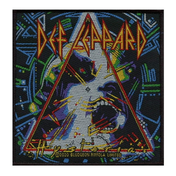 Men's Def Leppard Hysteria Woven Patch Black