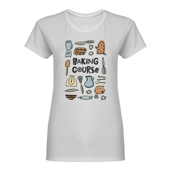 Baking Course Design Shaped T-Shirt Women -Image by Shutterstock, Female Medium