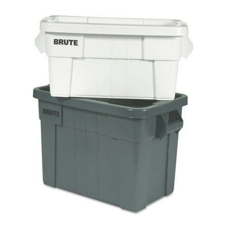 Rubbermaid Commercial Storage Tote Gray Solid Plastic FG9S3100GRAY