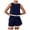 Navy, variant on MuXiKeJi Clothes Women's 2 Piece Short Sets Summer Crew Neck Short Sleeve Matching Sets Outfits with Pockets
