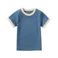 thumbnail image 6 of WOLLED Baby Summer Crew Neck T-Shirt Toddler Short Sleeve Solid Color Tees Shirts Basic Pure Cotton Shirts Tops for Boys Girls 2-6 Years Old, 6 of 10