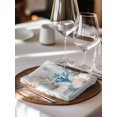 thumbnail image 6 of Blue Coastal Fall Cloth Napkins Set of 8 Reusable Dinner Napkins, Thanksgiving Pumpkins Starfish Coral Cocktail Napkin Washable Table Napkins for Wedding/Holiday Party/Baby Shower 20"x20", 6 of 7