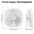 thumbnail image 6 of Camping Ceiling Fan Portable USB Rechargeable Tent Fan with Light 3 Speed Adjustable Hanging Fan for Outdoor Use, 6 of 6