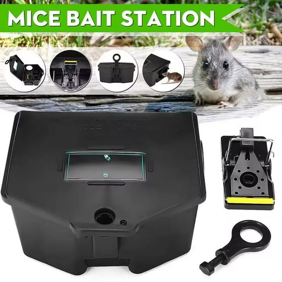 Ruifaya RatKil Rat Bait Box - Large Rat & Mouse Bait Station G1KD C4N9 For Poison