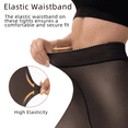 thumbnail image 3 of G&Y 220g Fleece Lined Thermal Tights for Women, High Waist Warm Opaque Leggings for Winter, Black L, 3 of 6