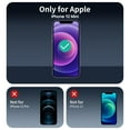 thumbnail image 3 of [3 Pack] Hionly Compatible with iPhone 12 mini Privacy Screen Protector, Full Coverage Anti-Spy Tempered Glass Film 9H Hardness, Scratch-proof, Bubble Free, 3 of 8