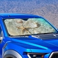 thumbnail image 2 of KUIFORTI Large Sun Shade for Car Windshield Foldable Vehicle Accessories, Beach Starfish Seashell Windshield Shades for SUV, Sedan, Truck, Van, Hatchback, Keep Car Interior Cool, 2 of 6