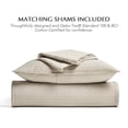thumbnail image 6 of EVERGRACE Channel Stitch 100% Cotton Quilt Set Queen Size, Pre-Washed Cotton Sateen Coverlet Bedspread, 3-Piece Soft & Breathable Bedding Set with 2 Shams for All Seasons, Parchment, 6 of 8