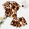 thumbnail image 4 of Leopard Print Pattern Pajamas Set Womens Loungewear Sleepwear 2 Piece PJ Sets, 4 of 7