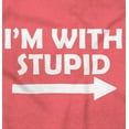 thumbnail image 2 of I'm With Stupid Best Friend BFF Goals Men's Graphic T Shirt Tees Brisco Brands 2X, 2 of 5