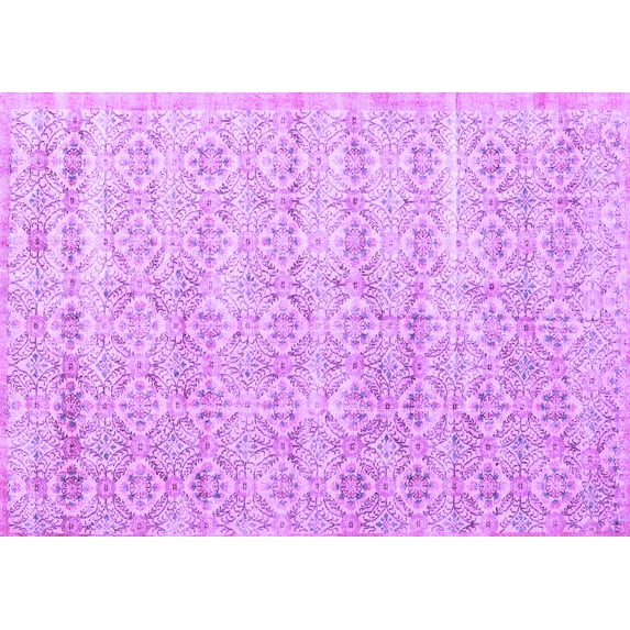 Ahgly Company Indoor Rectangle Persian Purple Traditional Area Rugs, 5' x 7'