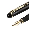 thumbnail image 3 of BNNG Black Fountain Pen Set, Journaling, Calligraphy, Smooth Writing Pens, Perfect for Men and Women Matte Frosted Deluxe Black Fountain Pen Extra Fine Nib Fountain Pen Set, 3 of 4